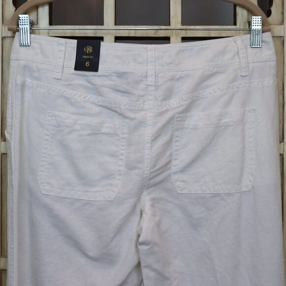 Outback Red White Linen Drew Fit Pants Size 6 - Picture 3 of 10